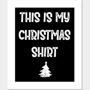 This Is My Christmas Pajama Shirt Funny Christmas 4 Posters and Art